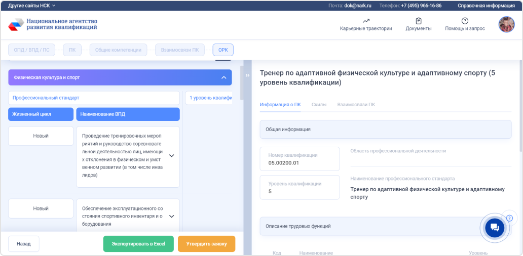 На&nbsp;схеме можно увидеть все характеристики каждого уровня. Для каждого специалиста формируется подробная карточка с&nbsp;набором необходимых навыков.